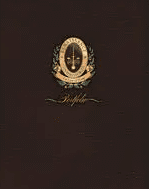 A brown background with a gold crest and the word republic